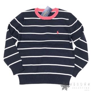 ポロラルフローレン(POLO RALPH LAUREN)の新品 ラルフローレン ストライプド コットン セーター 3T/100(ニット)