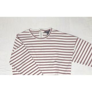 ダブルクローゼット(w closet)の❁︎専用❁︎ブラウンボーダートップス(カットソー(長袖/七分))