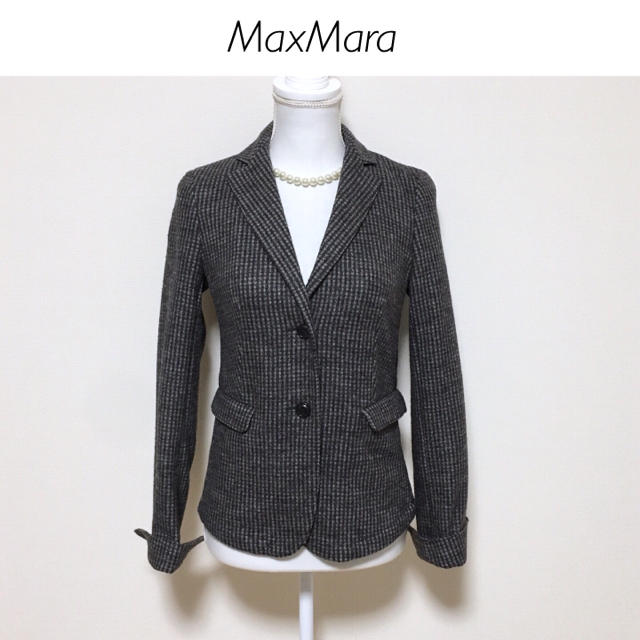 【美品】WEEKEND Max Mara ウール調 スウェット生地ジャケット