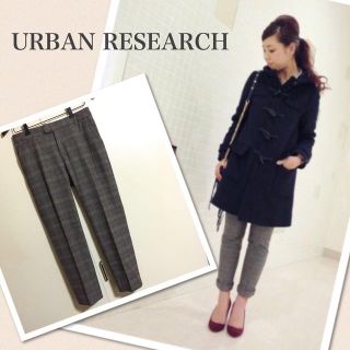 アーバンリサーチ(URBAN RESEARCH)のURグレンチェックフルレングスパンツ(カジュアルパンツ)