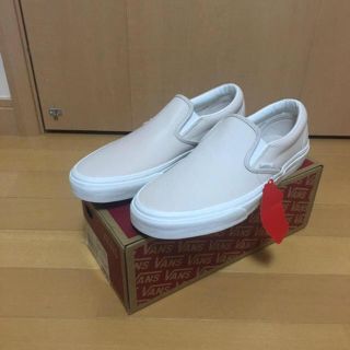 ヴァンズ(VANS)のVans classic slip on leather 海外限定 スリッポン(スニーカー)