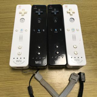 ウィー(Wii)のwii  リモコン 黒2つのみ(家庭用ゲーム機本体)