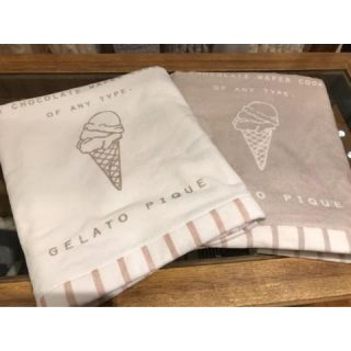 ジェラートピケ(gelato pique)の新品❤︎gelatopiqueアイスクリームフェイスタオルブラウン(タオル/バス用品)