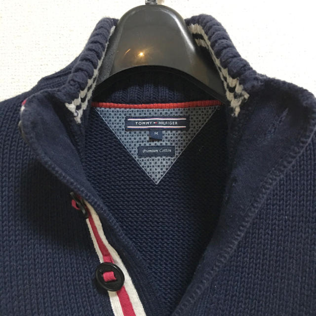 TOMMY HILFIGER(トミーヒルフィガー)の着画あり！トミーヒルフィガー ハイネック ニット セーター M メンズのトップス(ニット/セーター)の商品写真