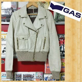 ガス(GAS)のGAS ガス レディース ダブルライダースジャケット 超レア 40 本革(ライダースジャケット)