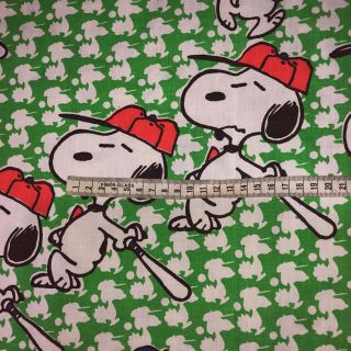 スヌーピー(SNOOPY)の超美品 スヌーピー野球グリーン 1/4(生地/糸)