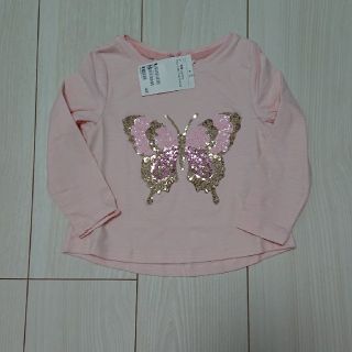 エイチアンドエム(H&M)のプチ様専用★新品★ H&M  90  蝶々ロンT(Tシャツ/カットソー)