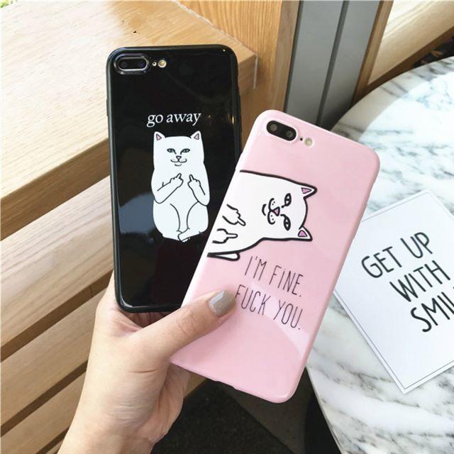 Fuck You Cat iPhone7/8 ケース  スマホ/家電/カメラのスマホアクセサリー(iPhoneケース)の商品写真