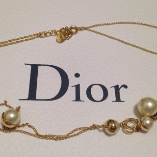 ディオール(Dior)の♡Dior パール×ゴールドネックレス♡(ネックレス)