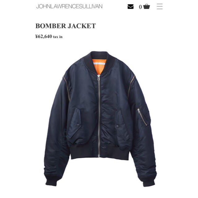 JOHN LAWRENCE SULLIVAN(ジョンローレンスサリバン)のJOHN LAWRENCE SULLIVAN BOMBER JACKET メンズのジャケット/アウター(ブルゾン)の商品写真