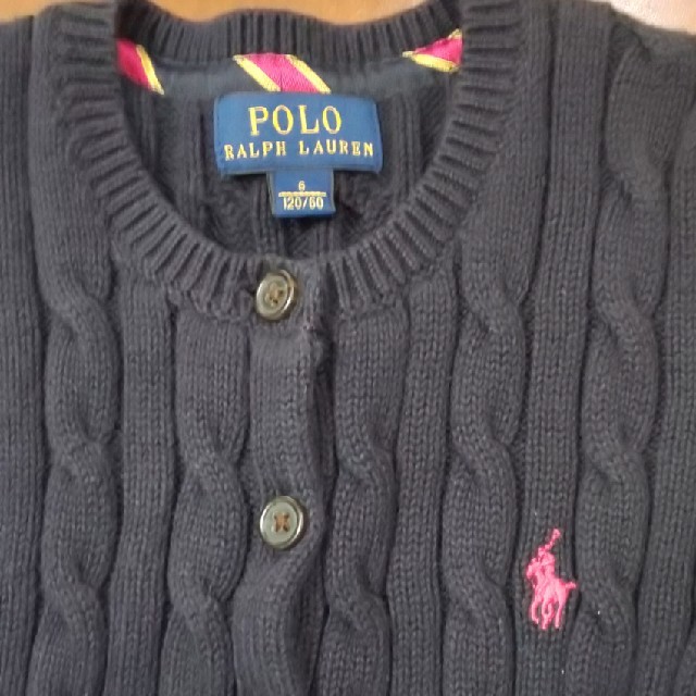 POLO RALPH LAUREN(ポロラルフローレン)のキッズ カーディガン 120㎝ キッズ/ベビー/マタニティのキッズ服女の子用(90cm~)(カーディガン)の商品写真