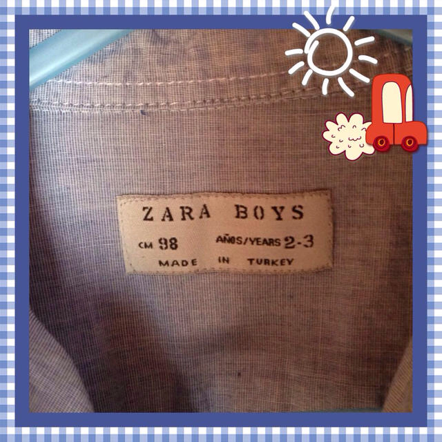 ZARA KIDS(ザラキッズ)のカラフルボタンシャツ キッズ/ベビー/マタニティのキッズ服男の子用(90cm~)(その他)の商品写真