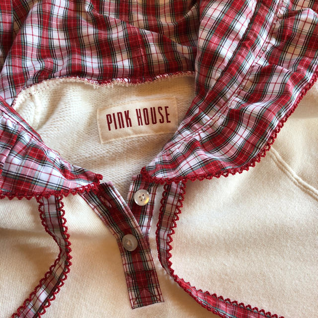 PINK HOUSE(ピンクハウス)のフード付きチェック柄トレーナー🎀 レディースのトップス(トレーナー/スウェット)の商品写真