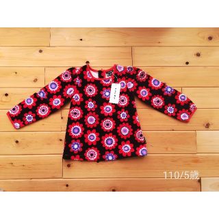 マリメッコ(marimekko)のマリメッコ　marimekko　5歳　女の子　長袖　花柄　服　キッズ　北欧(Tシャツ/カットソー)