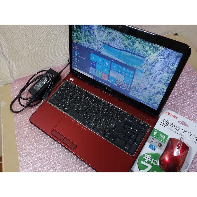 DELL 赤 i7 15.6" 1TB 8GB office ブルーレイ スマホ/家電/カメラのPC/タブレット(ノートPC)の商品写真