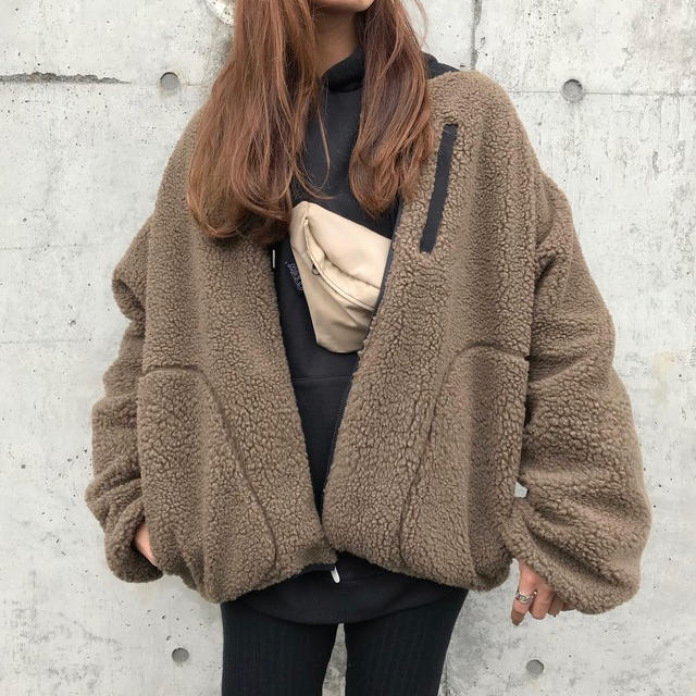 リバーシブルボアブルゾン リバーシブルボアブルゾン
