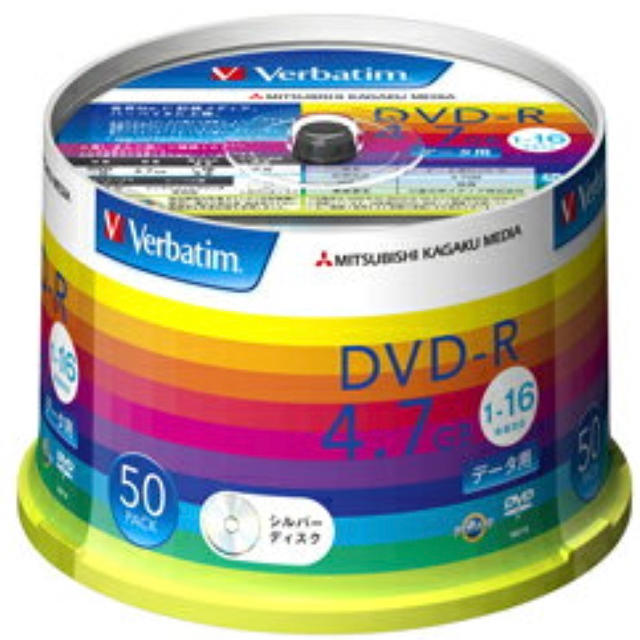 【DVD-R  4.7GB  50枚)】Verbatim DHR47J50V1 スマホ/家電/カメラのテレビ/映像機器(その他)の商品写真