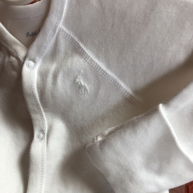 Ralph Lauren(ラルフローレン)のラルフホワイトカバーオール キッズ/ベビー/マタニティのベビー服(~85cm)(カバーオール)の商品写真