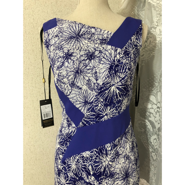 TADASHI SHOJI(タダシショウジ)の新品 4 Tadashi Shoji ドレス 膝丈ワンピース パープル　総レース レディースのワンピース(ひざ丈ワンピース)の商品写真