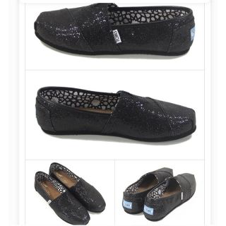 トムズ(TOMS)のトムズ シューズ TOMS SHOES GLITTER キャンバス スリッポン(スリッポン/モカシン)