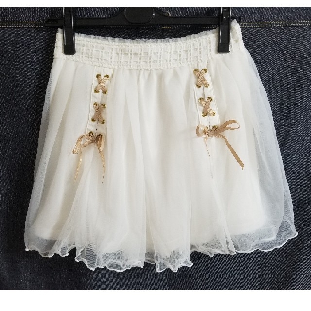 LIZ LISA(リズリサ)の編上げリボン　シフォンスカート レディースのスカート(ミニスカート)の商品写真