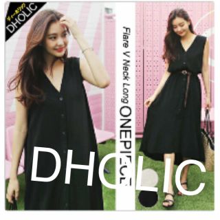 ディーホリック(dholic)のDHOLIC  フロントボタンスリーブレスロングワンピース(ロングワンピース/マキシワンピース)