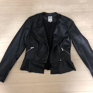 ザラ(ZARA)のZARA ペプラムライダースジャケット(ライダースジャケット)