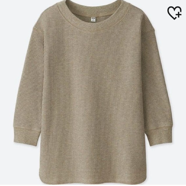 UNIQLO(ユニクロ)の新品 ユニクロ ワッフルクルーネックT(7分袖) レディースのトップス(Tシャツ(長袖/七分))の商品写真