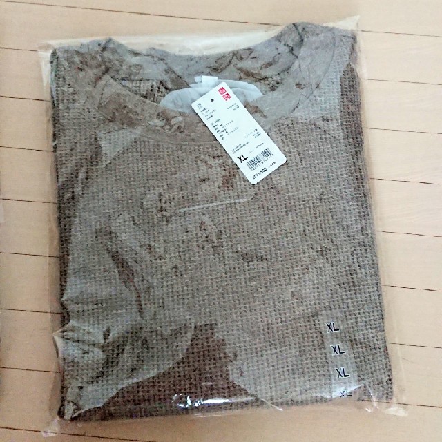 UNIQLO(ユニクロ)の新品 ユニクロ ワッフルクルーネックT(7分袖) レディースのトップス(Tシャツ(長袖/七分))の商品写真