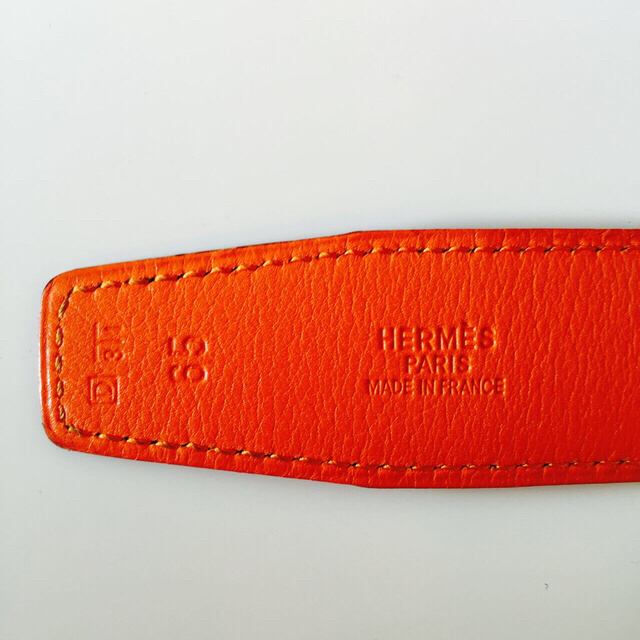 Hermes(エルメス)のHERMES  オレンジ ベルトSV金具 レディースのファッション小物(ベルト)の商品写真