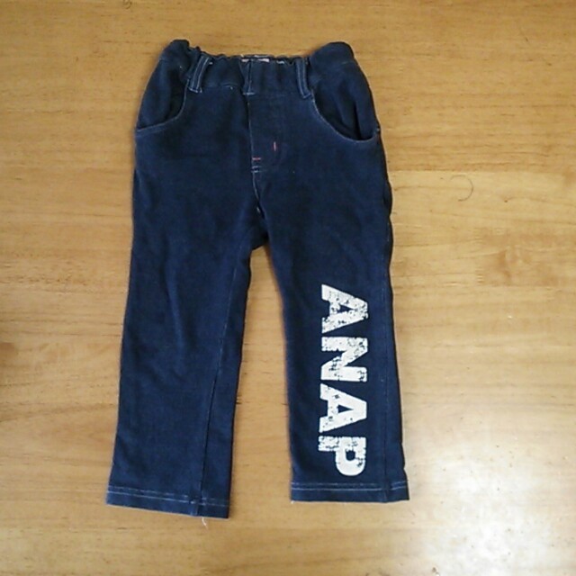 ANAP Kids(アナップキッズ)のスエット生地デニムパンツ キッズ/ベビー/マタニティのキッズ服男の子用(90cm~)(その他)の商品写真