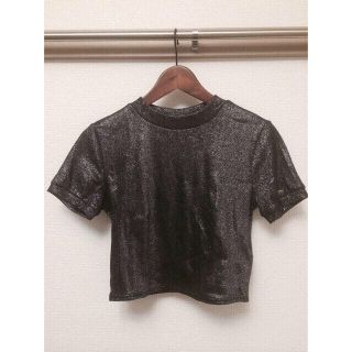 トップショップ(TOPSHOP)のTOPSHOP ラメクロップドTシャツ(Tシャツ(半袖/袖なし))