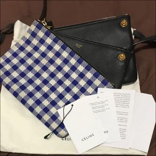 セリーヌ(celine)の★専用★ セリーヌ トリオ ギンガムチェック(ショルダーバッグ)