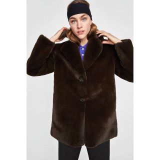 ザラ(ZARA)のZARA  FAUX FUR COAT(毛皮/ファーコート)