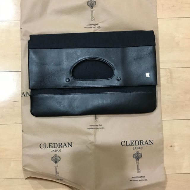 CLEDRAN(クレドラン)のCLEDRAN クレドラン クラッチバッグ 黒 ブラック メンズのバッグ(セカンドバッグ/クラッチバッグ)の商品写真