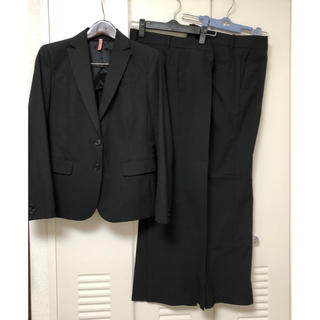 ユニクロ(UNIQLO)のユニクロ パンツスーツ ブラック  Sサイズ（パンツ2本）(スーツ)