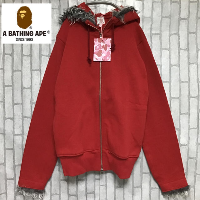 A BATHING APE(アベイシングエイプ)の【A BATHING APE】【TALL】【新品】【日本製】【ファー付きパーカー メンズのトップス(パーカー)の商品写真