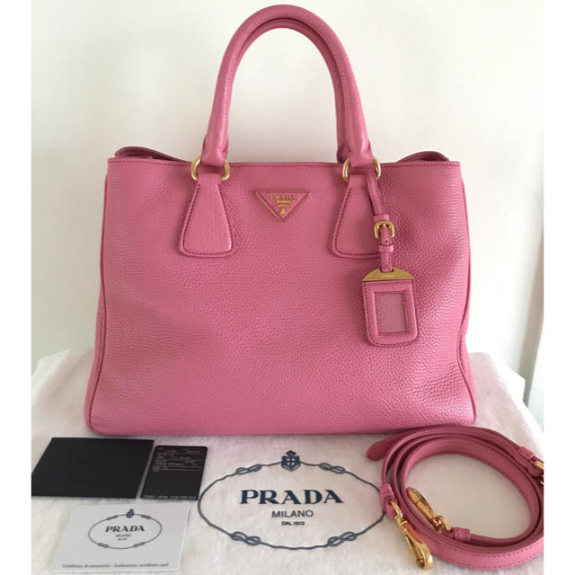 国内正規店購入*PRADA プラダ ベゴニア*ショルダートートバッグ*