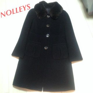 ノーリーズ(NOLLEY'S)のノーリーズの黒アンゴラ混コート♡(ロングコート)