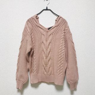 ダブルクローゼット(w closet)のケーブル編み Vネックニット(ニット/セーター)