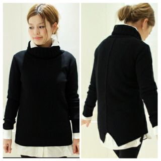 ドゥーズィエムクラス(DEUXIEME CLASSE)のドゥーズィエムクラス 16AW JADE タートルネックニット 黒 ☆美品☆(ニット/セーター)