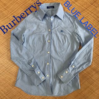 バーバリーブルーレーベル(BURBERRY BLUE LABEL)のバーバリーブルーレーベル ストライプ  カッターシャツ ブラウス 長袖シャツ(シャツ/ブラウス(長袖/七分))