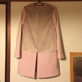 ザラ(ZARA)のZARA♡ピンクコート♡XS(ロングコート)