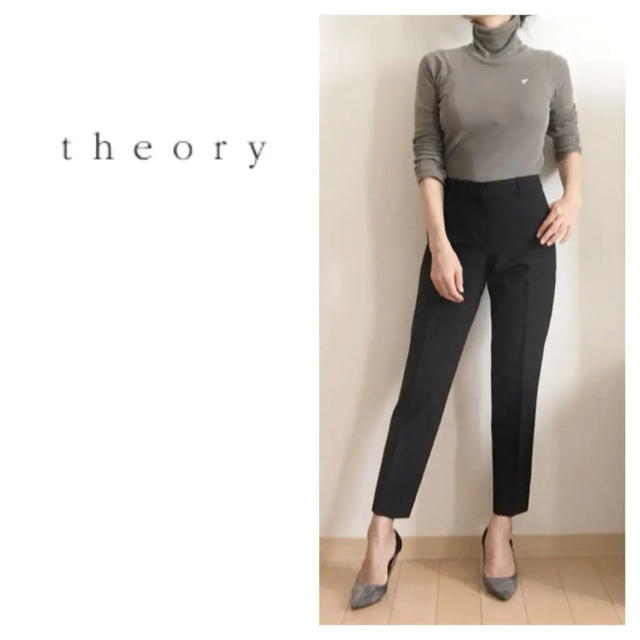 theory(セオリー)のtheory☆セオリー☆クロップドパンツ☆黒☆センタープレス レディースのパンツ(クロップドパンツ)の商品写真