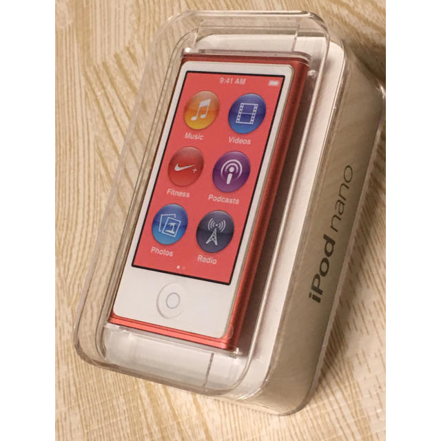 iPod第７世代本体イヤホン未使用ピンク使用済みケーブル付きのサムネイル