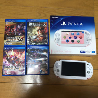 プレイステーションヴィータ(PlayStation Vita)のPSVITA ピンク ソフト メモリーカード セーブデータ付 アカウント譲渡(携帯用ゲーム機本体)