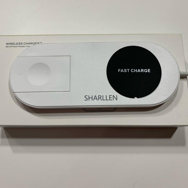 ワイヤレス充電器 Sharllen スマホ/家電/カメラのスマートフォン/携帯電話(バッテリー/充電器)の商品写真