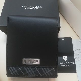 ブラックレーベルクレストブリッジ(BLACK LABEL CRESTBRIDGE)の【新品箱付き】ブラックレーベル クレストブリッジ 二つ折りウォレット 牛革レザー(折り財布)