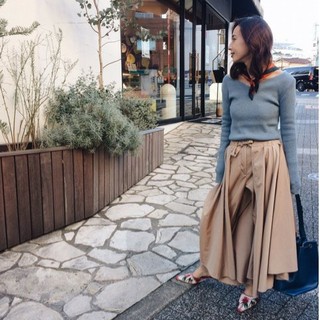 Ameri VINTAGE - アメリヴィンテージ OLIVE FRILL PANTSの通販 by