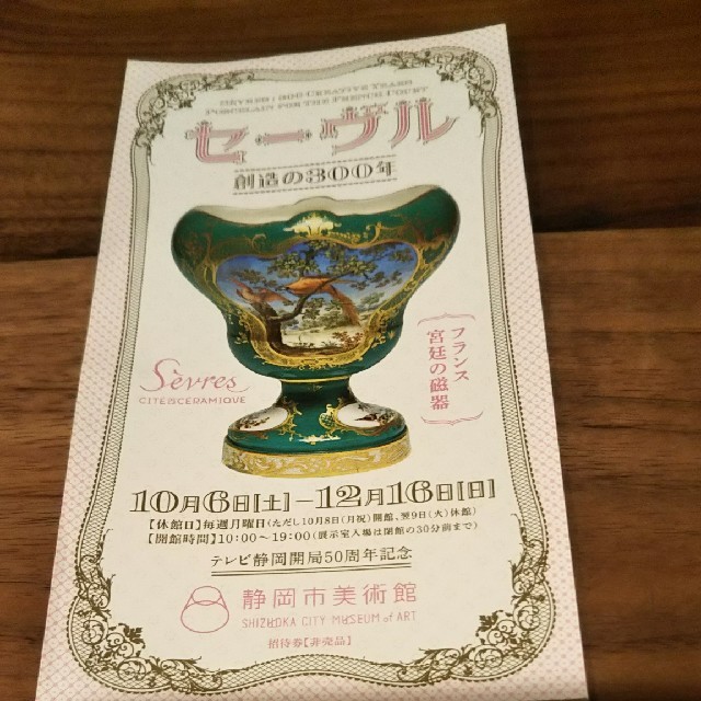 静岡市美術館 チケット チケットの施設利用券(美術館/博物館)の商品写真